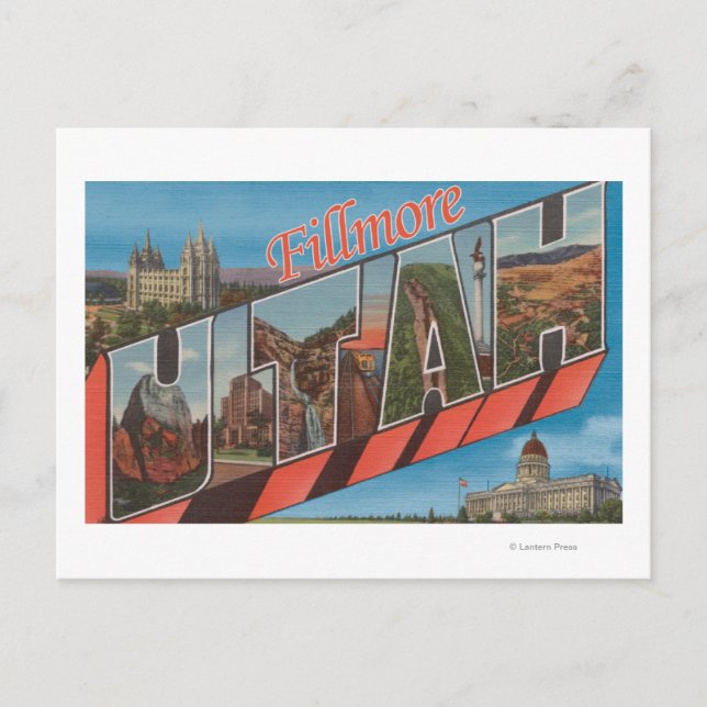 Carte Postale Fillmore, Utah - Scènes de grandes lettres (Devant)