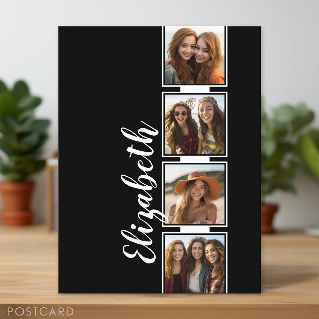 Carte Postale Film Strip Frame 4 Photo Collage Carré (Photo Postcard)