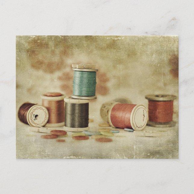 Carte Postale fils et boutons (Devant)