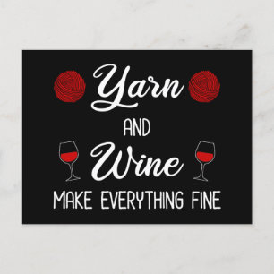 Carte Postale Fils et vin rendent tout fin