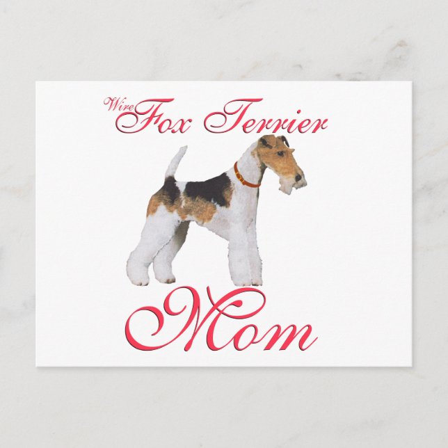 Carte Postale Fils Fox Terrier Fête des Mères (Devant)