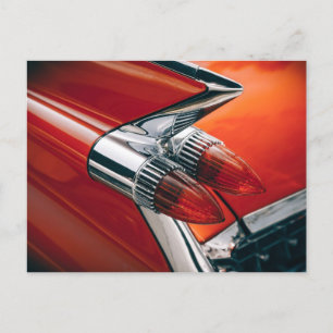 Carte postale Fin de la queue Cadillac et Feux de