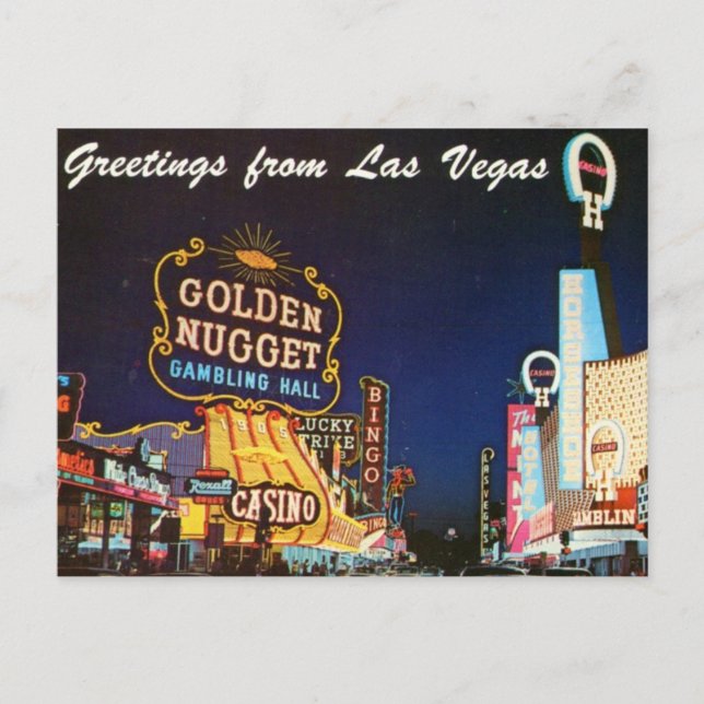 Carte Postale Fin des années 1950 Las Vegas Postcard (Devant)