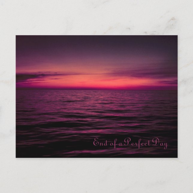 Carte Postale Fin du coucher du soleil (Devant)