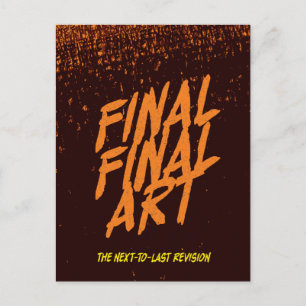 Carte Postale Final Art - Parodie d'affiche de film vintage