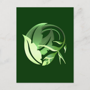 Carte Postale Fine Cool mignonne Girl Retro Mode florale