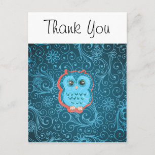 Carte Postale Fine mignon Cool Girl Retro Floral Mode