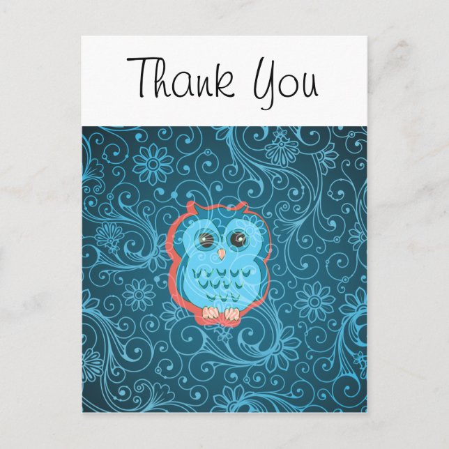 Carte Postale Fine mignon Cool Girl Retro Floral Mode (Devant)