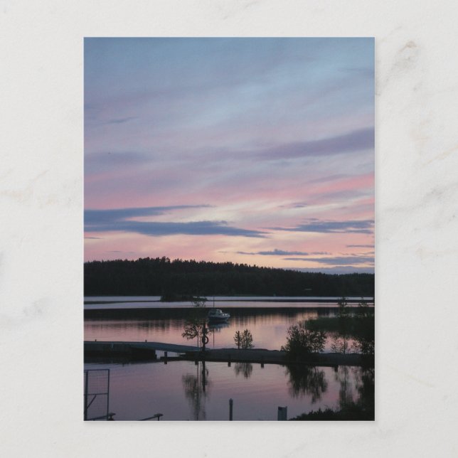 Carte Postale Finlande au coucher du soleil (Devant)