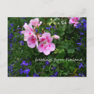 Carte Postale Finlande en Fleurs, 1er d'une série