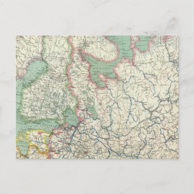 Carte Postale Finlande et Russie (Devant)