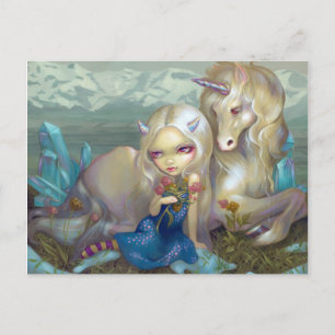 Carte postale "Fiona et la licorne"