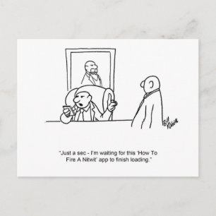 Carte postale "Fire a Nitwit" pour l'Humour d'entr