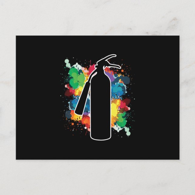 Carte Postale Fire Extinguisher Spray Paintings Graffiti (Devant)