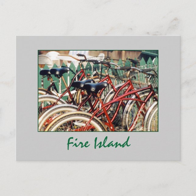 Carte postale 'Fire Island Bicyclettes' (Devant)