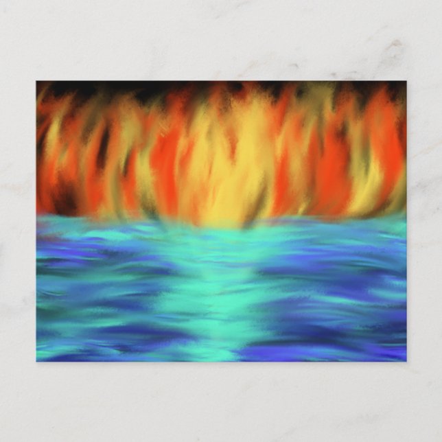 Carte Postale Fire & Water Christian Prhetic Art Abstrait (Devant)