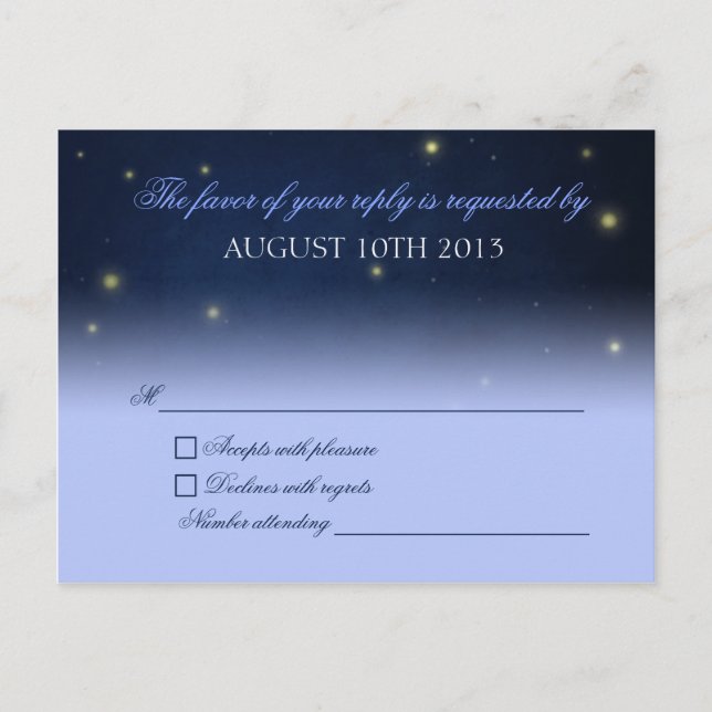 Carte postale Fireflets RSVP (Devant)