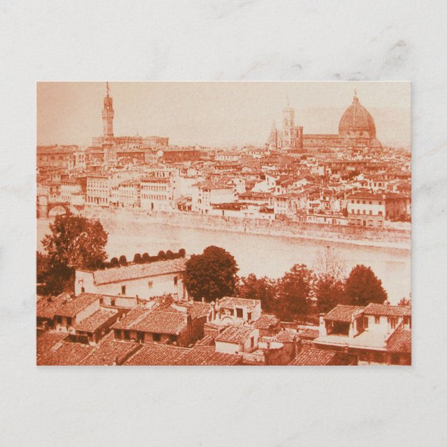 CARTE POSTALE FIRENZE - ANTIQUE FLORENCE PANORAMIQUE VIEW 1859 (Devant)