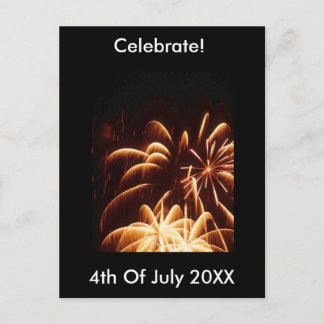 Carte postale Fireworks 4 juillet
