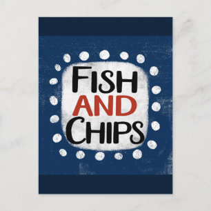 Carte Postale Fish And Chips