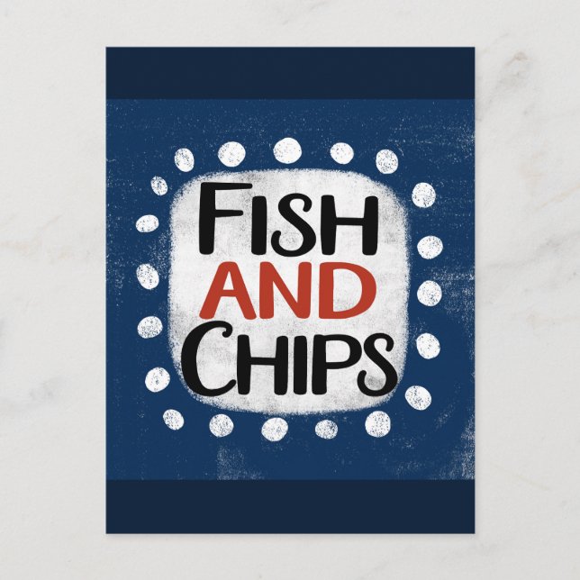 Carte Postale Fish And Chips (Devant)
