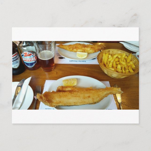 Carte Postale Fish and chips (Devant)