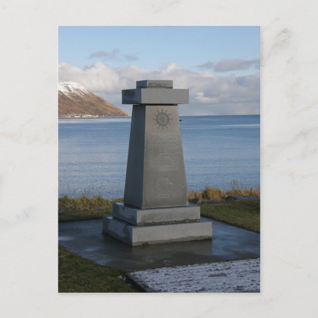 Carte Postale Fisherman's Memorial, ville d'Unalaska, Alaska (Devant)