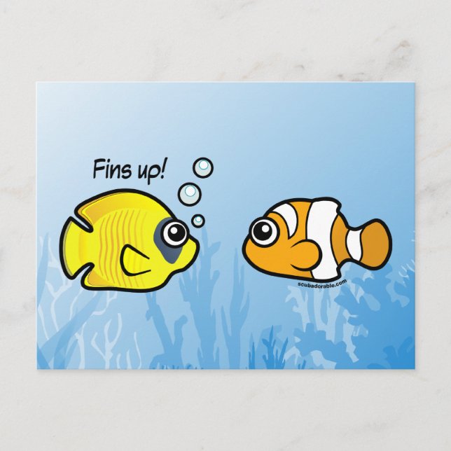 Carte Postale Fishy Robbery : Fins up! (Devant)