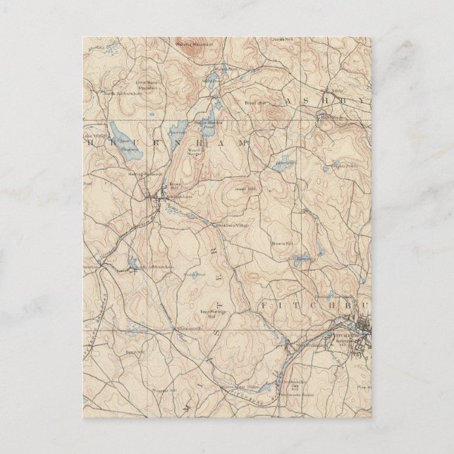 Carte Postale Fitchburg, Massachusetts (Devant)