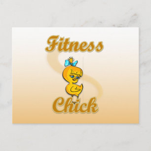 Carte Postale Fitness Chick