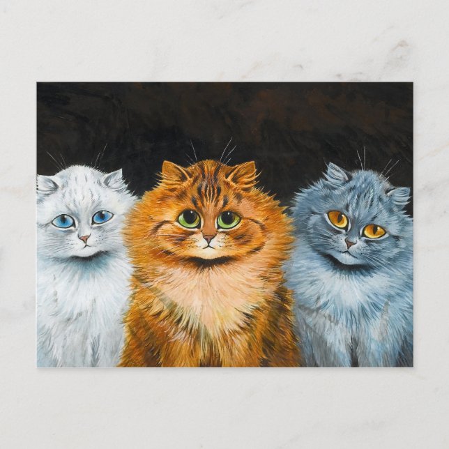 Carte Postale Five Cats by Louis Wain (Devant)