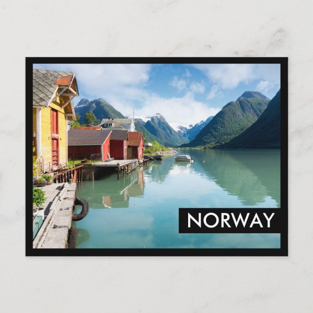 Carte Postale Fjaerpayfjord paysage de fjord en Norvège (Devant)