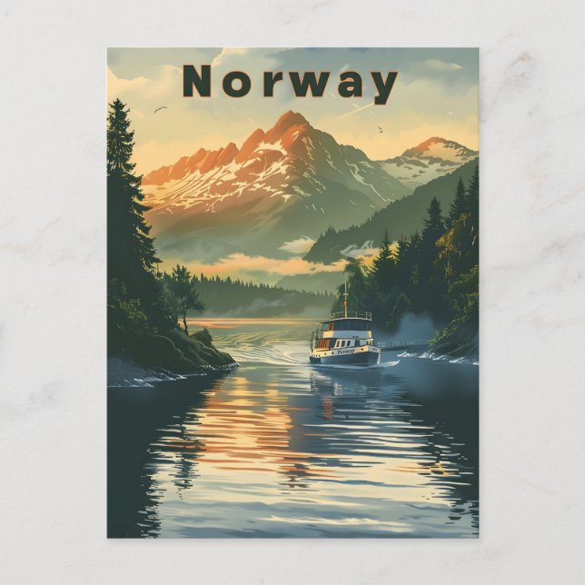 Carte Postale Fjord de Norvège (Devant)