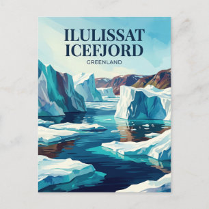 Carte Postale Fjord d'Ilulissat, Ilulissat, Groenland Groenland