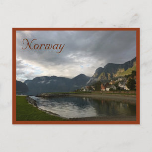 Carte Postale Fjord norvégien (Aurpayfjord) avec texte