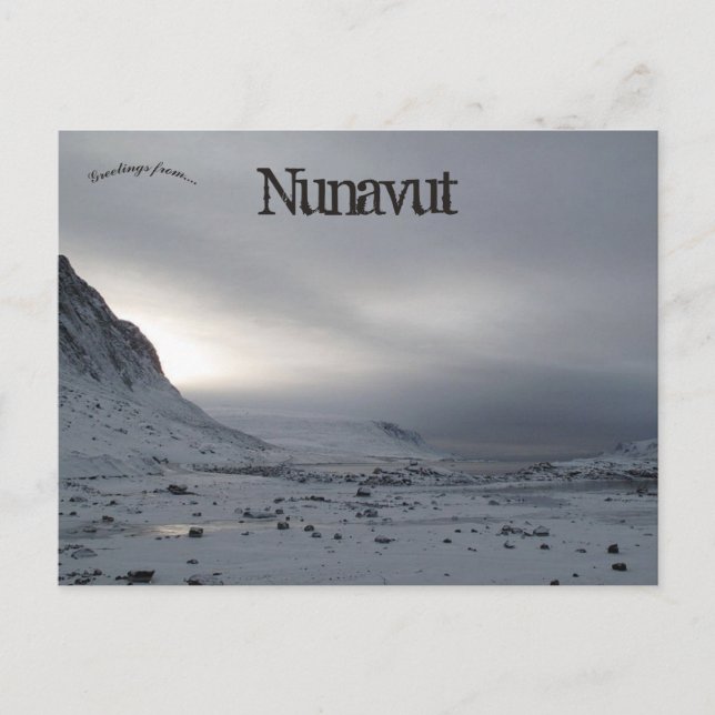 Carte Postale Fjord solitaire au Nunavut Canada (Devant)