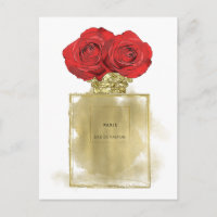 Flacon de parfum Floral Fashion Roses rouges Glamo