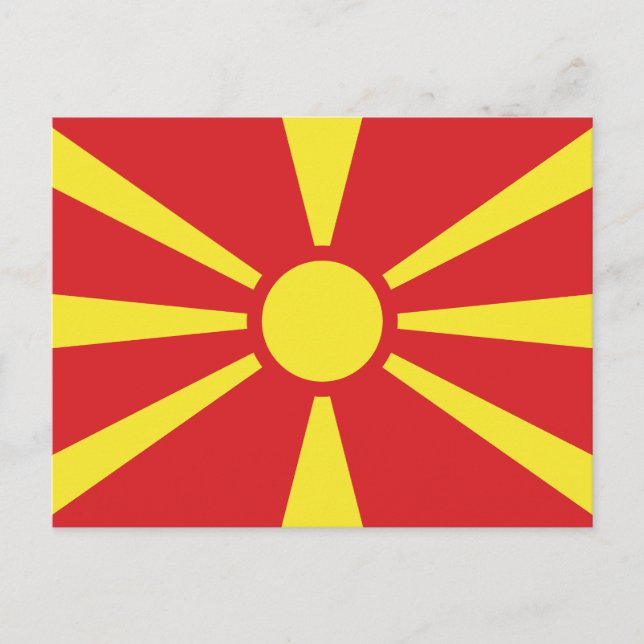 Carte Postale Flag de Macedonia (Devant)