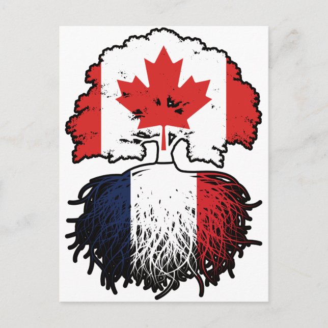 Carte Postale Flag des Trois Canadiens Canada (Devant)