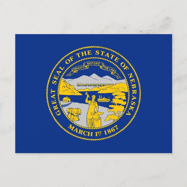 Carte Postale Flag du Nebraska (Devant)