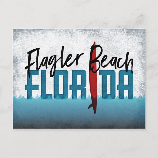 Carte postale Flagler Beach Florida Surboard (Devant)