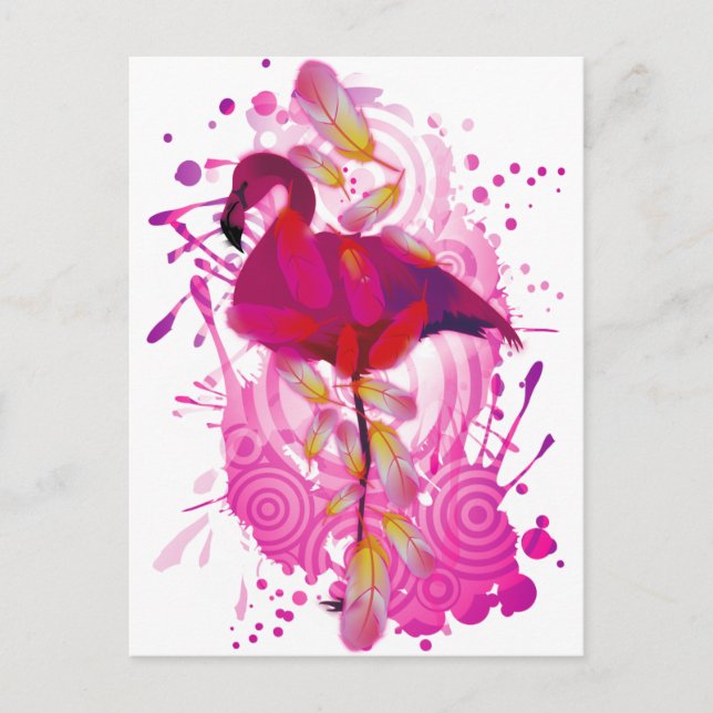 Carte Postale Flamant rose (Devant)