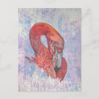 Carte Postale Flamant rose cinglant