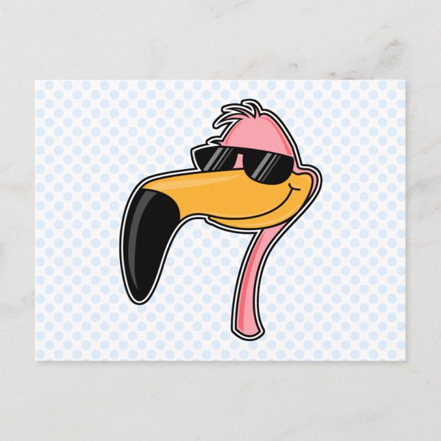 Carte Postale Flamant rose d'ajustement (Devant)