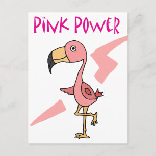 Carte Postale Flamant rose d'énergie rose inspirationnel