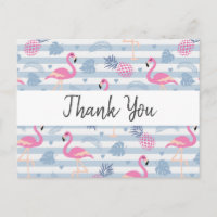 Flamant Rose Fantaisiste & Motif de l'Ananas Merci