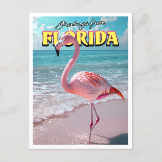 Carte postale Flamant rose Florida
