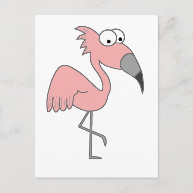 Carte Postale Flamant rose rose (Devant)