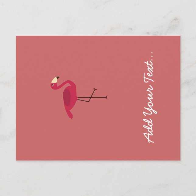 Carte Postale Flamant rose rose (Devant)