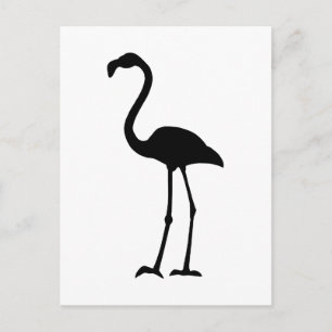 Carte Postale Flamant rose Silhoutte